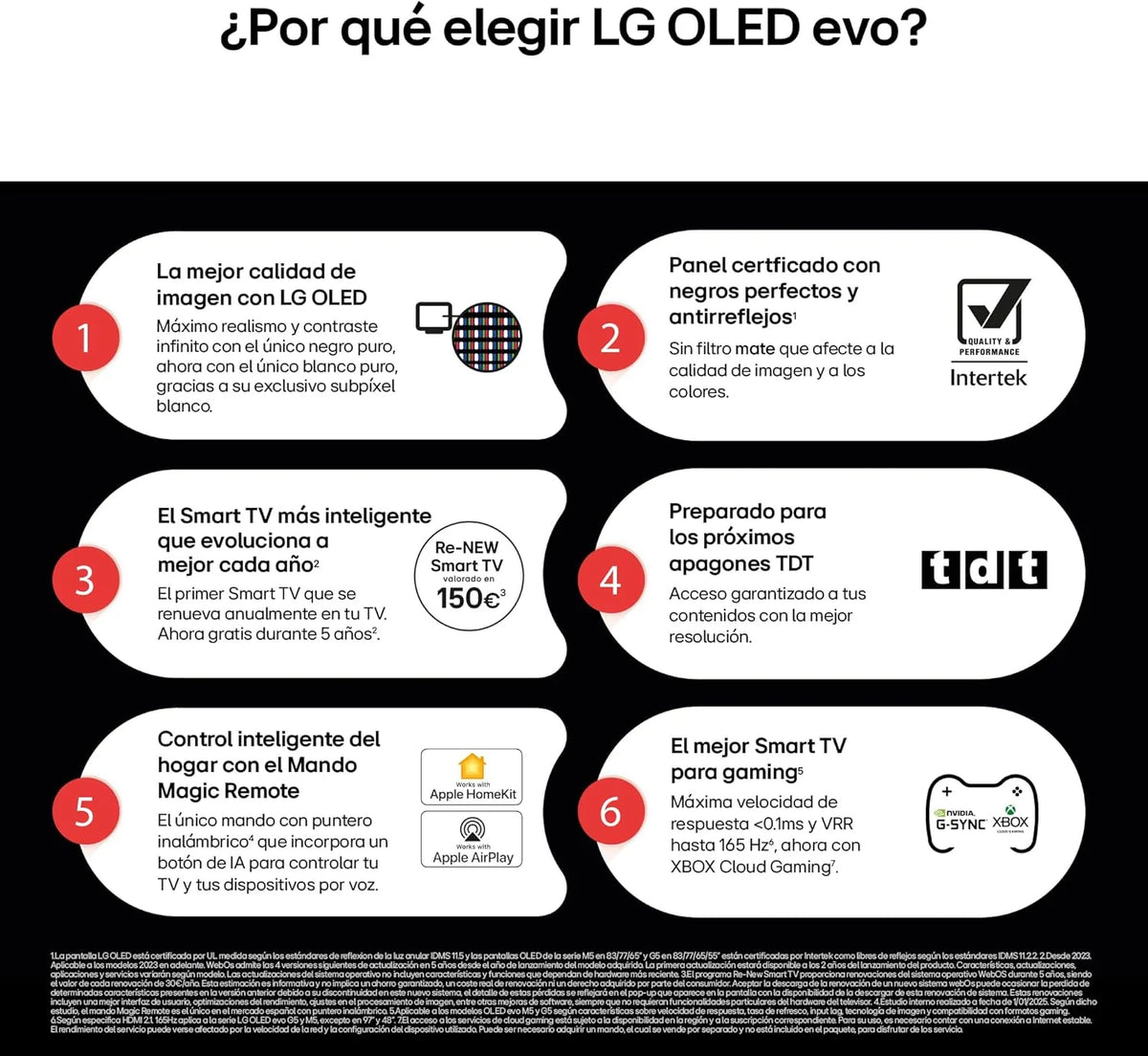 OLED48C54LA - TV 48", OLED EVO 4K, Smart TV AI C5, WebOS 25, Super Upscaling, Dolby Vision und Dolby Atmos, AMD FreeSync, Alexa/Google Assistant, Schwarz