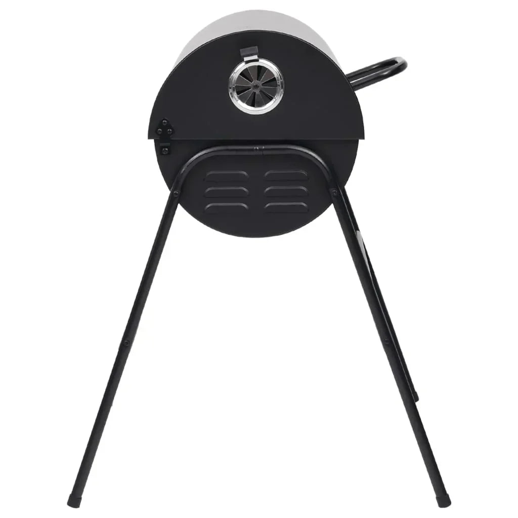 2026 Parrilla con 2 rejillas de cocción negra – Barbacoa portátil de 80x95x90 cm en acero