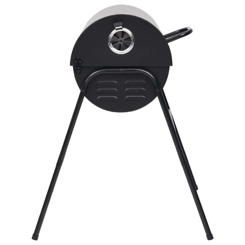 2026 Parrilla con 2 rejillas de cocción negra – Barbacoa portátil de 80x95x90 cm en acero