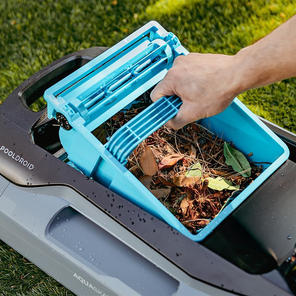 Cecotec Roboter-Poolreiniger für Oberfläche und Wasserlinie Conga Pooldroid AquaSkater. Solarladung, 16 Stunden Akkulaufzeit, 4,5-Liter-Korb und ein 187,5 μm Filter, Ultraschall-Sensornavigation