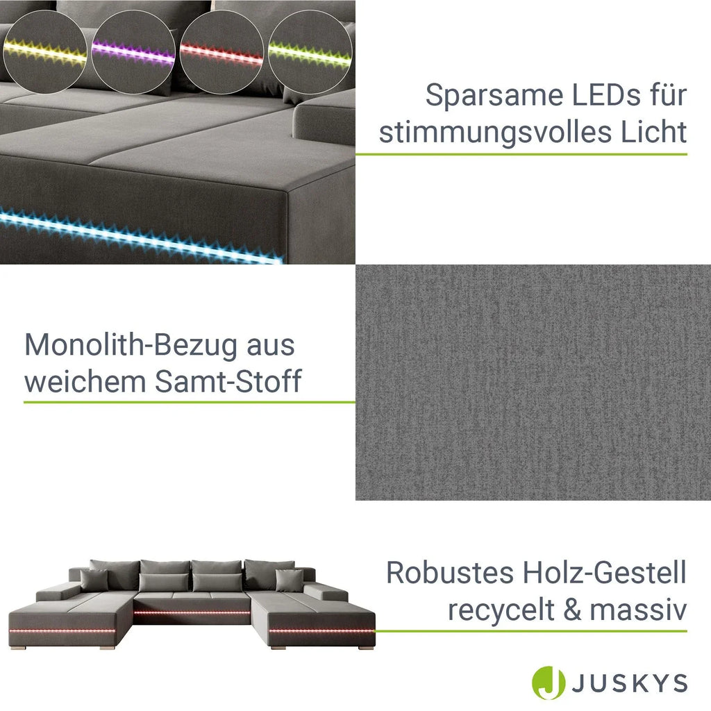 2025 Ecksofa Malbun mit LED-Beleuchtung