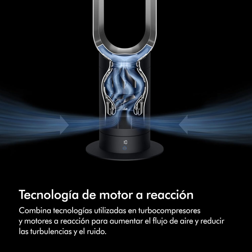 Cool™ Turmventilator (AM07) Air Multiplier™, leistungsstarker Ventilator ohne Flügel mit Air Multiplier™ Technologie (Weiß/Silber)