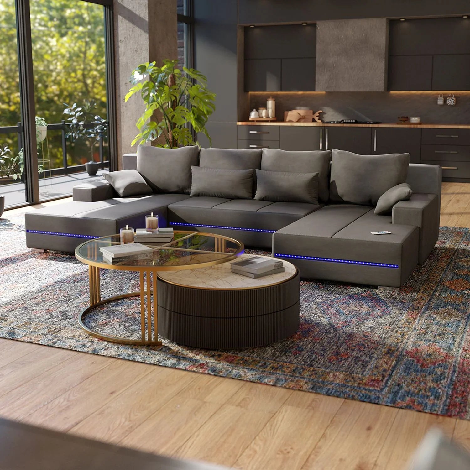 2025 Ecksofa Malbun mit LED-Beleuchtung