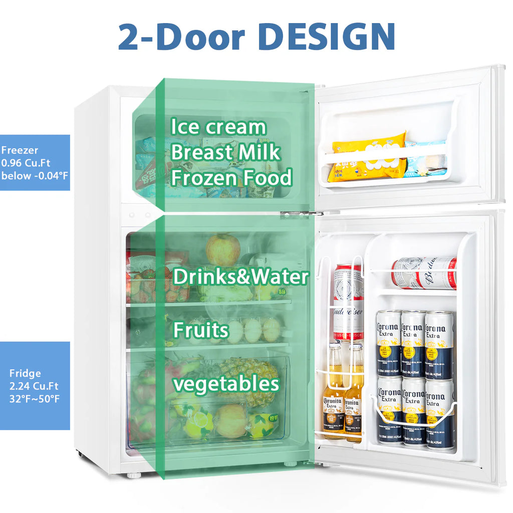 2026 Mini refrigerador EUHOMY de 3,2 pies cúbicos – Empotrable o independiente