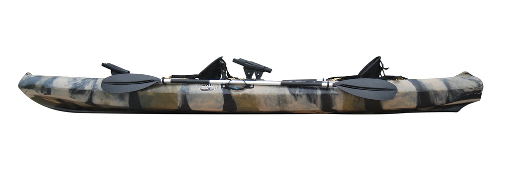 2026 Kayak de pesca tándem BKC TK181 de 3,9 m para 2 personas con asientos acolchados y remos