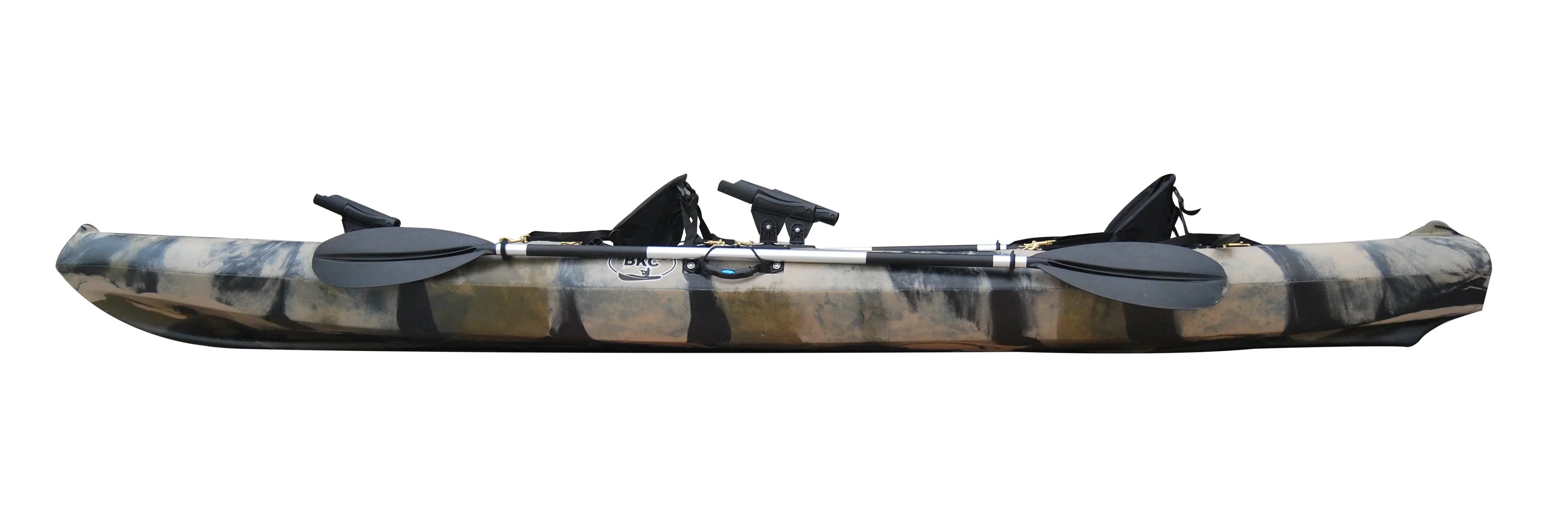 2026 Kayak de pesca tándem BKC TK181 de 3,9 m para 2 personas con asientos acolchados y remos