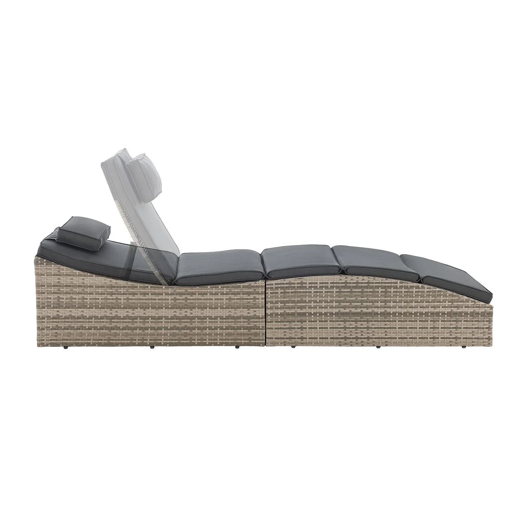 2025 Polyrattan Sonnenliege Klappbar Lamia
