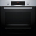 Bosch - Horno Multifunción, Serie 4, 60 cm. de ancho, Asistente de limpieza con agua, 3D Hotair, Acero, HBA514ES3