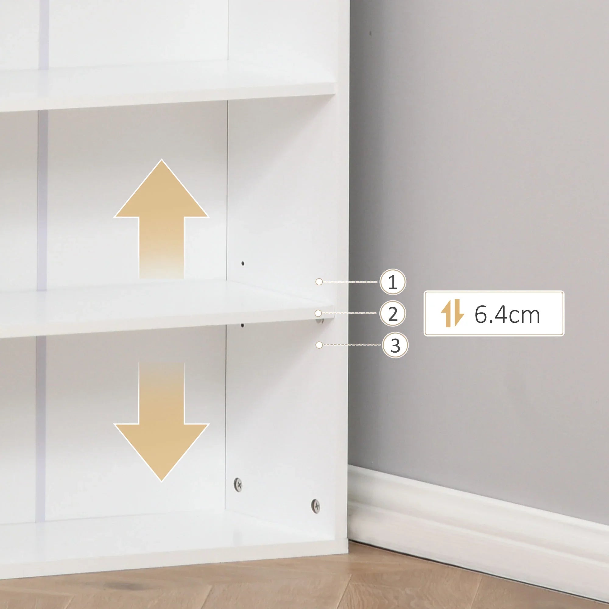 Escritorio de Ordenador de Pared – Mesa de Estudio Abatible con Pizarra y Estantería, Blanco