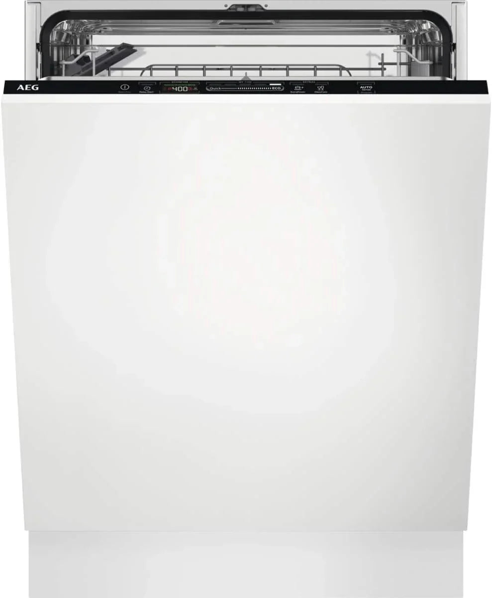 AEG FSB64907Z Integrated Dishwasher, 60 cm, 14 Place Settings, AirDry Drying, Satellite Sprinkler Arm, Glassware, 7 Programs, 3 Temperatures, 44 dB(A), 6000 Series, Class C