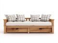 Sofás cama madera y tela 210x95x85 cm - roble natural - estilo moderno funcional
