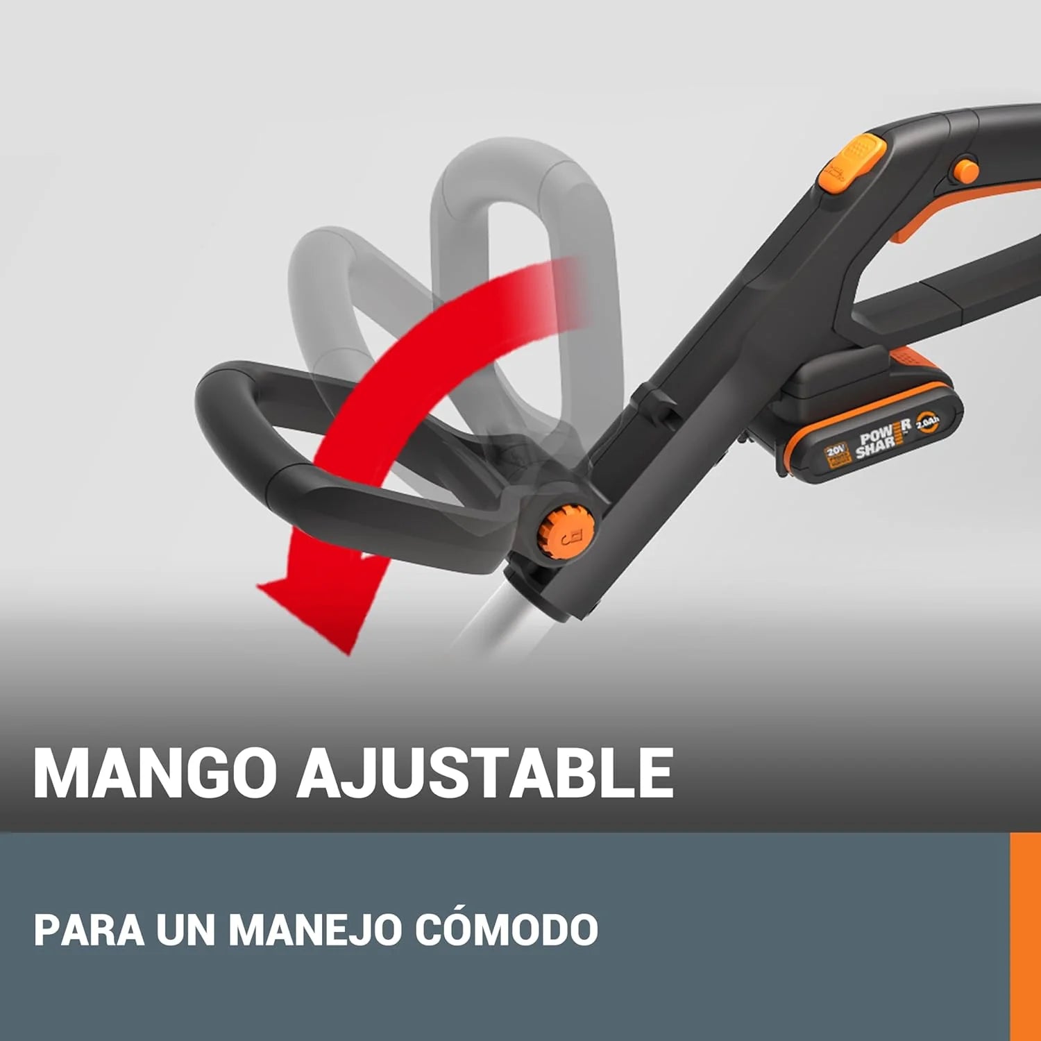 WORX Trimmer and profiler 20V Max | PowerShare | WG163E | Includes 2 2Ah batteries and charger | 30 cm