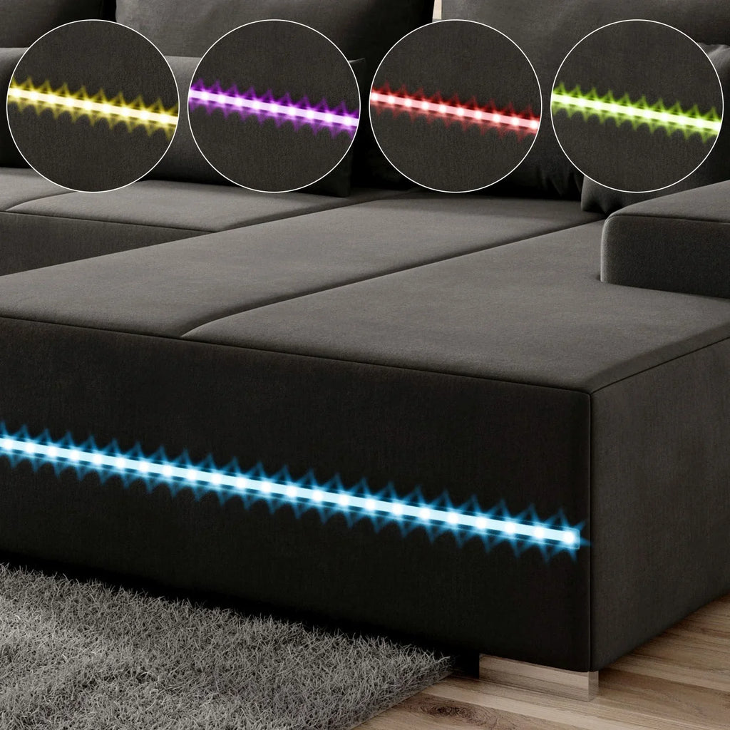 2025 Ecksofa Malbun mit LED-Beleuchtung